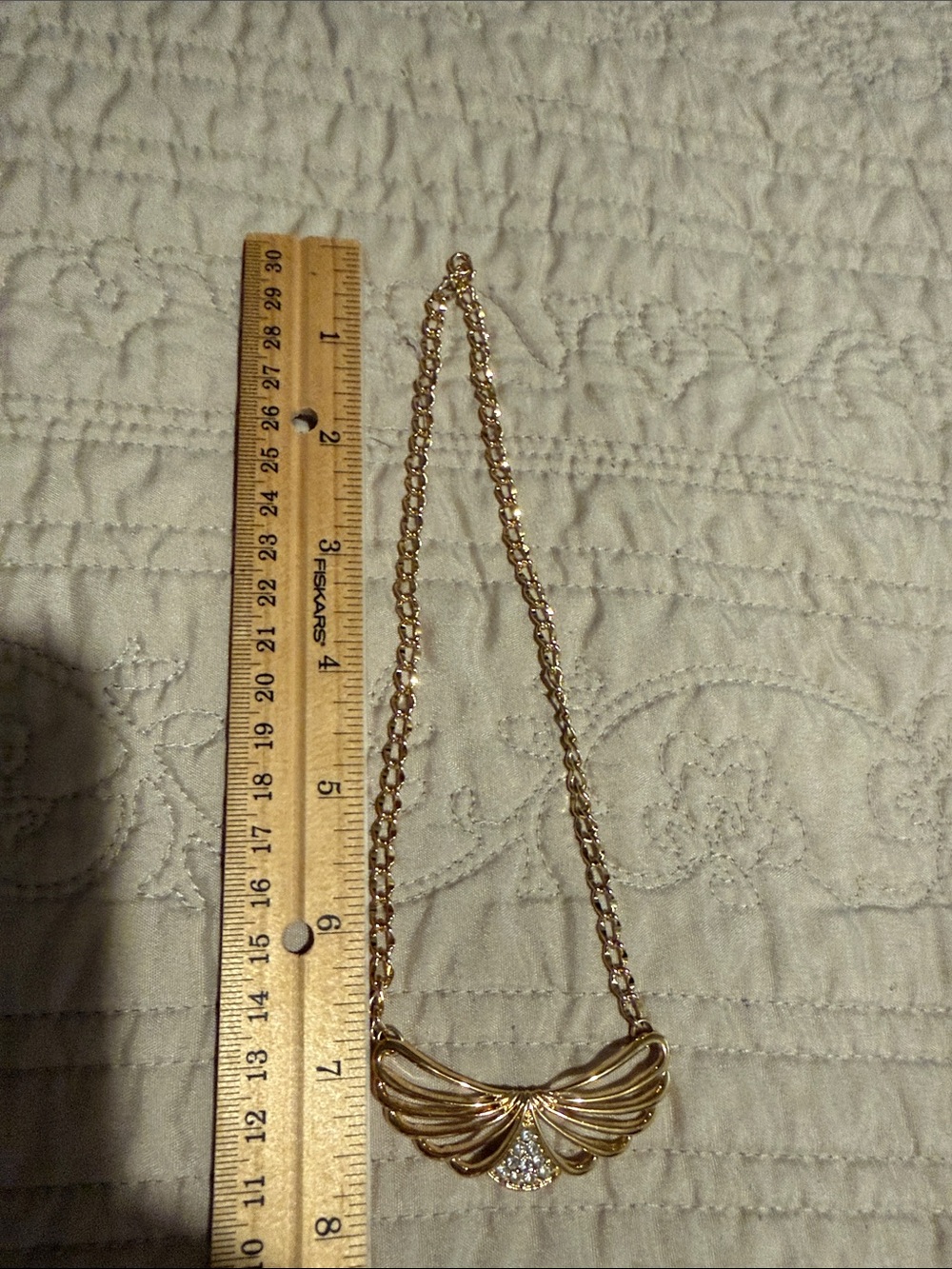 Avon Gold-Tone Winged Pendant Necklace and Earrings Set - Picture 10 of 10
